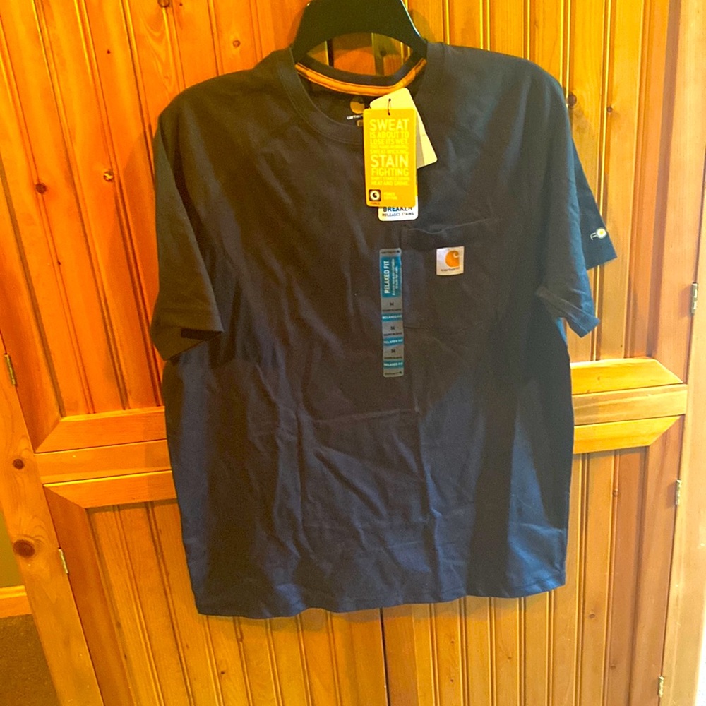 NWT Carhartt- Navy Relaxed Fit Force T-shirt